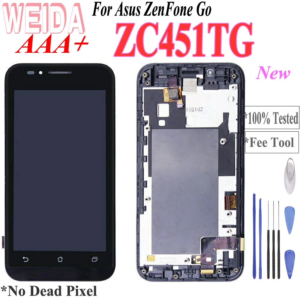ЖК дисплей Weida 4 5 дюйма для ASUS Zenfone 3 ZC451TG Z00SD сенсорная панель дигитайзер в сборе