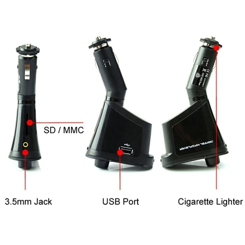 Автомобильный MP3 плеер беспроводной fm передатчик модулятор с USB SD MMC ЖК дисплеем и