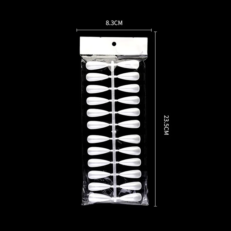 

240 Pieces of Nail Art White Transparent Frenchlong Long Ballet Tip Head Full Coverage Fake Nails DIY Nail Art Work Display Tool