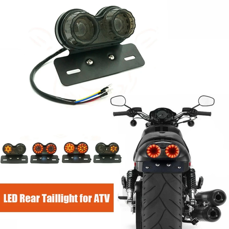 

Задний светодиодный фонарь для мотоцикла, Встроенный задний фонарь, задний стоп-сигнал для круиза принца, квадроцикла