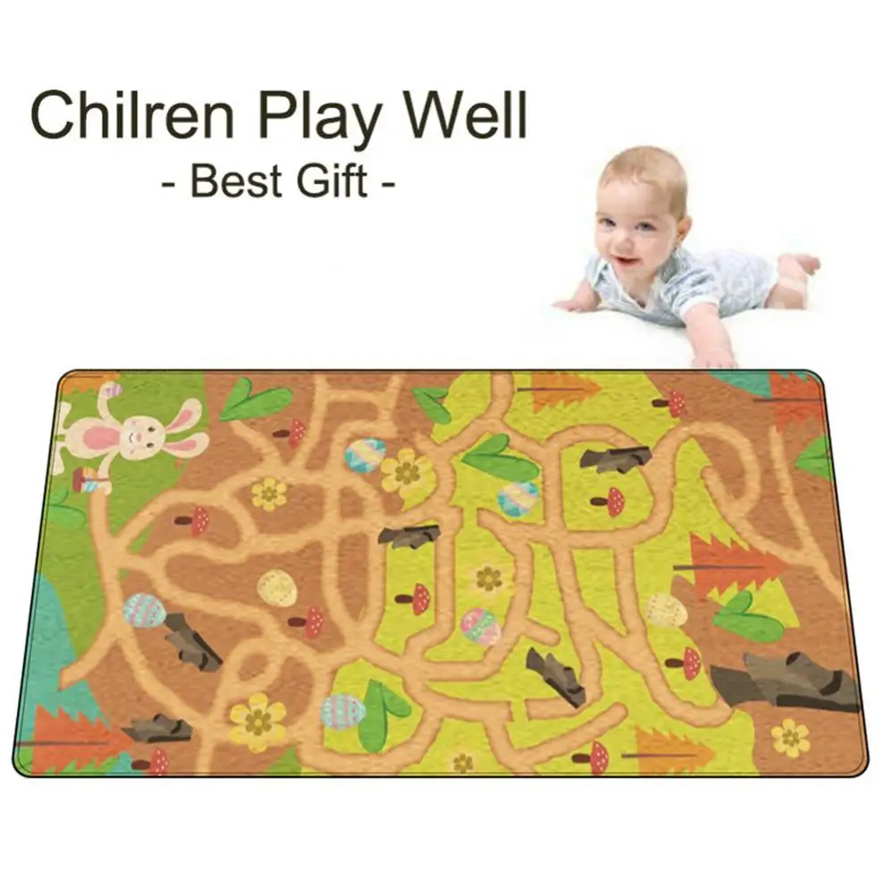 Коврик с животными буквами дорожным автобусом детский игровой коврик для