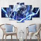 Демон убийца Kimetsu без Yaiba дыхание в виде молнии, Agatsuma Zenitsu призрак мечника аниме дома Декор для дома Декор Настенная картина холст Картины