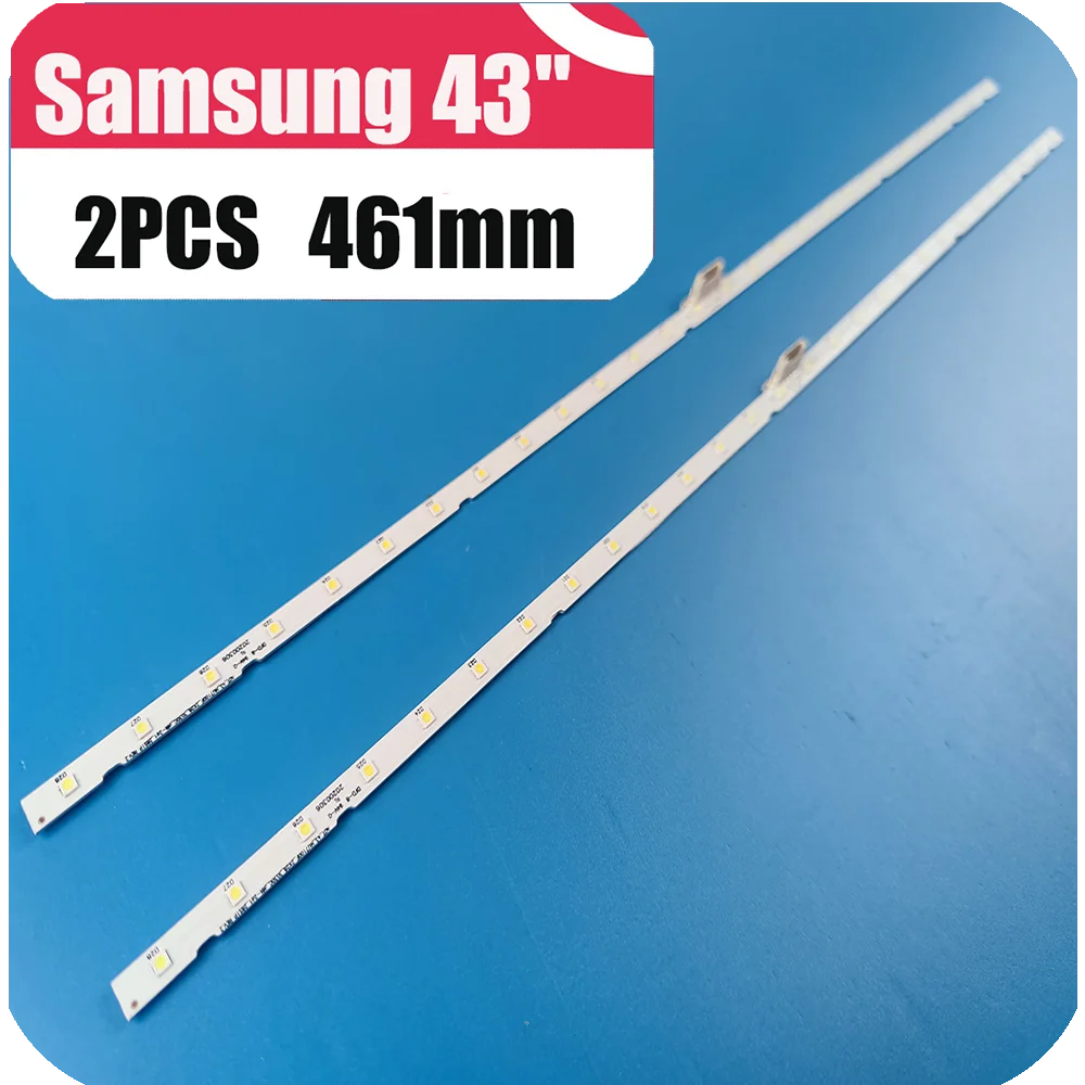 

Новинка, Светодиодная лента для подсветки Samsung, 2 шт., 28 светодиодов, UE43NU7100, UE43NU7100U, aot_43 _ nu7100f, UE43NU7120U, UE43NU7170U