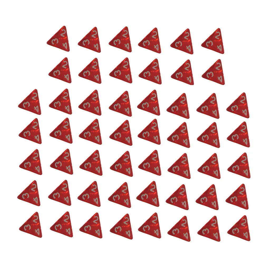 

50 шт./компл. четыре односторонние Акриловые Игральные Кости RPG TRPG MTG D4, игральные кости-кубики для ролевых игр D & D DND