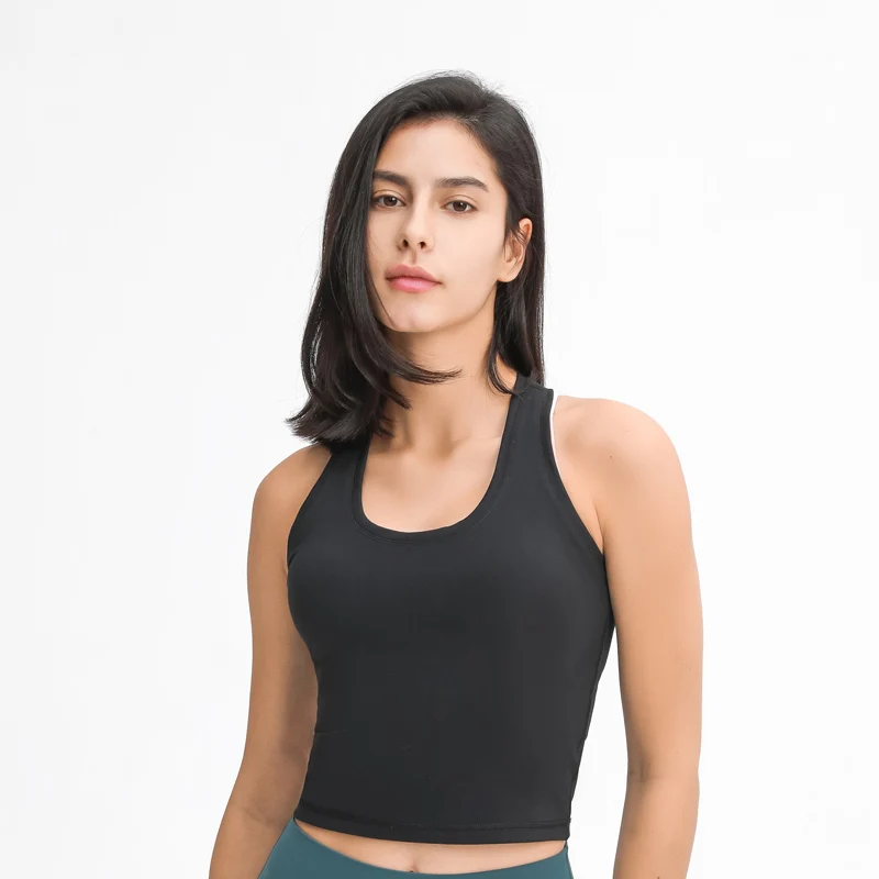 

Women Sports Tank Tops Sleeveless Yoga Bras Medium Support Bra Top