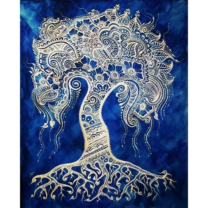 

DIY 5D Diamond Painting Tree of life mandala art by Number Kits Full Round Drill Rhinestone Embroidery Cross Stitch Gifts