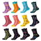 Счастливые носки, креативные индивидуальные носки в стиле Харадзюку с фруктами и животными, забавные носки унисекс на осень и зиму, высококачественные подарочные носки