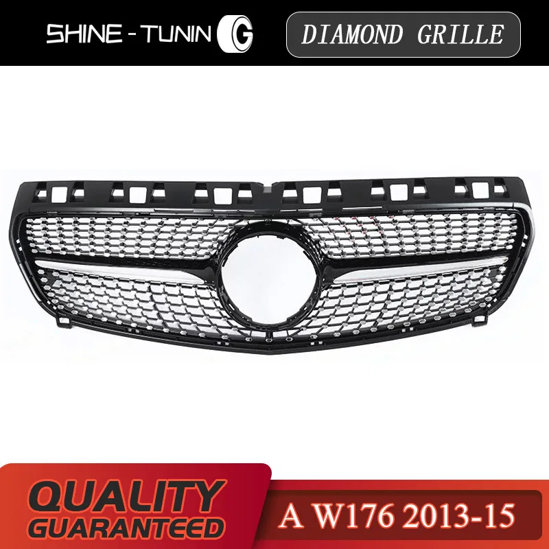 Передняя решетка подходит для mercedes A Class W176 A45 GT GTR Grill A180 A200 A260 2013 15 без