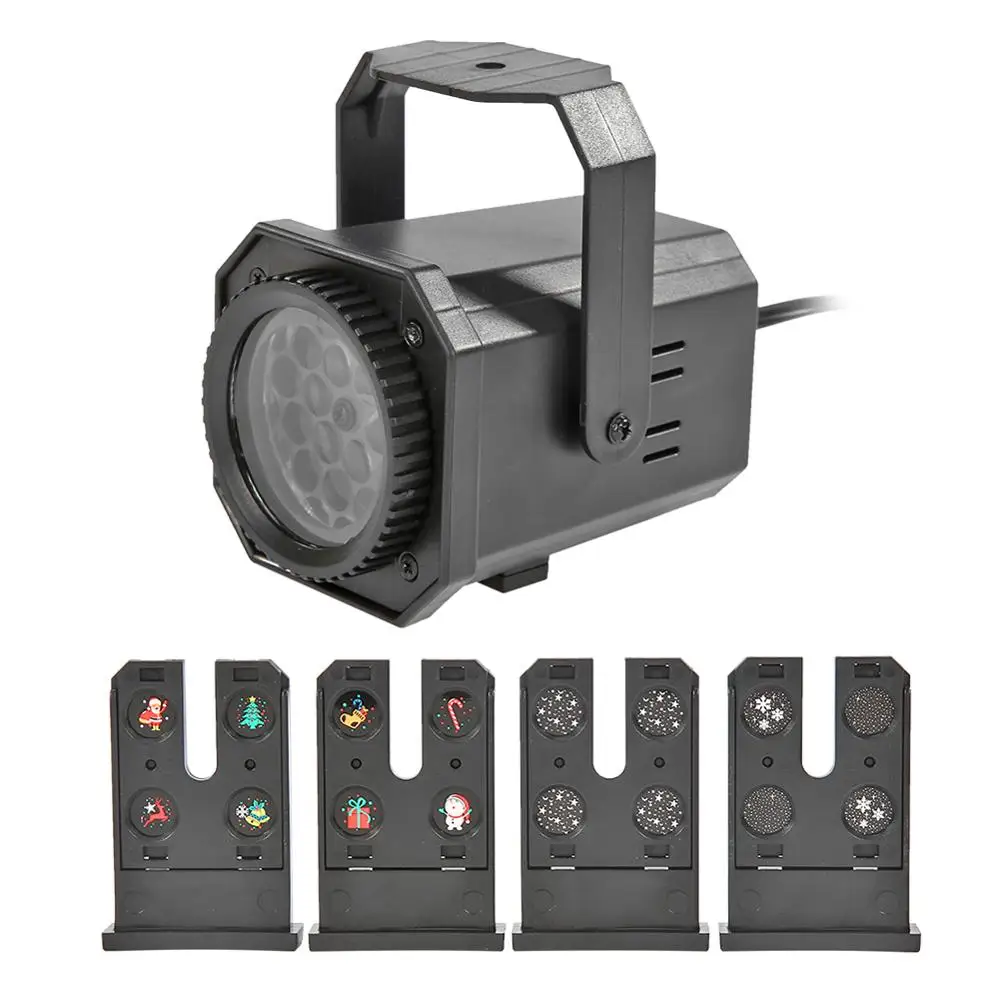 Рождественский узор светодиодный проектор цветной Вращающийся KTV DJ диско