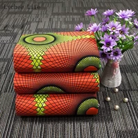 lychee life 1yard african ankara real wax cotton fabric for women party dress floral tissue fabric diy sewing crafts