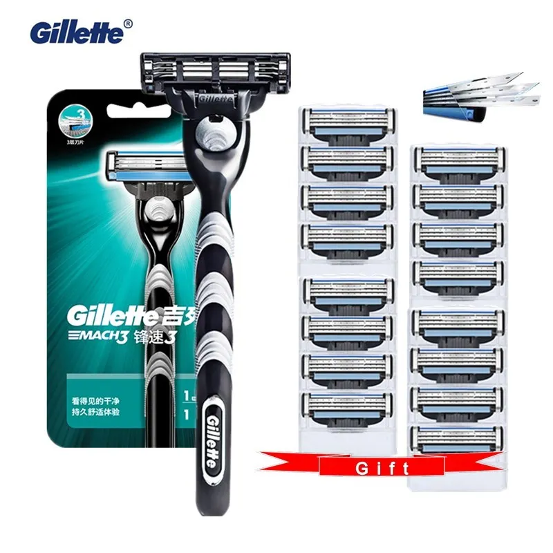 

Original Gillette Mach 3 Men Razors Machine for Shaving Blade Men Shaver Razor Blades Gillette Cassette Manual Razors