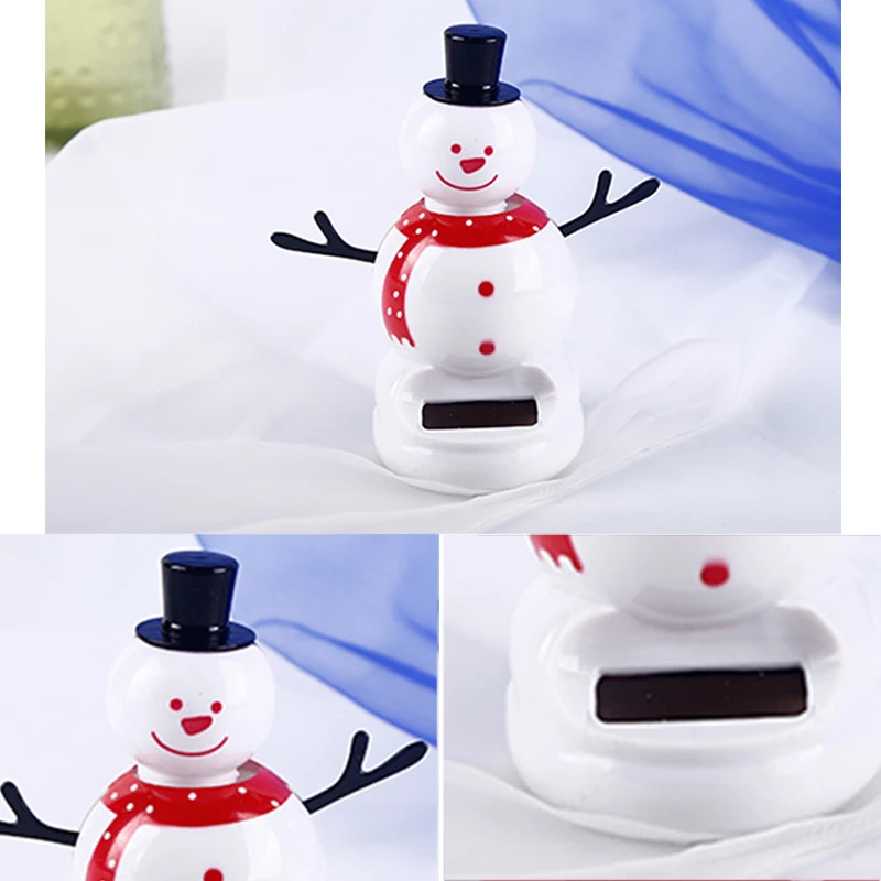 Танцующая игрушка на солнечных батареях Рождественский Снеговик автомобиль