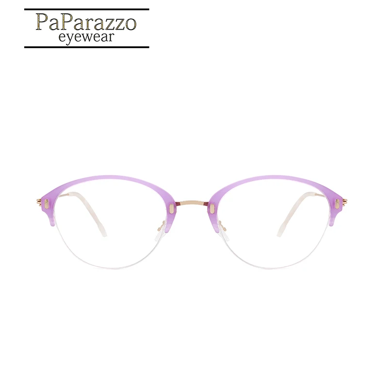 Женские очки с полуободковой оправой и без винтов из нержавеющей стали|Женские