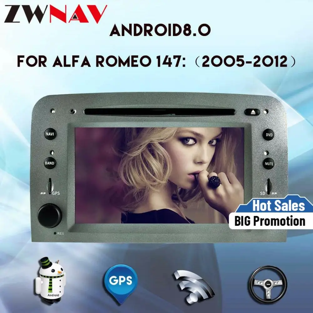 Автомобильный мультимедийный плеер на Android 10 для Alfa Romeo Spider 147 GT 2005 2012 DVD