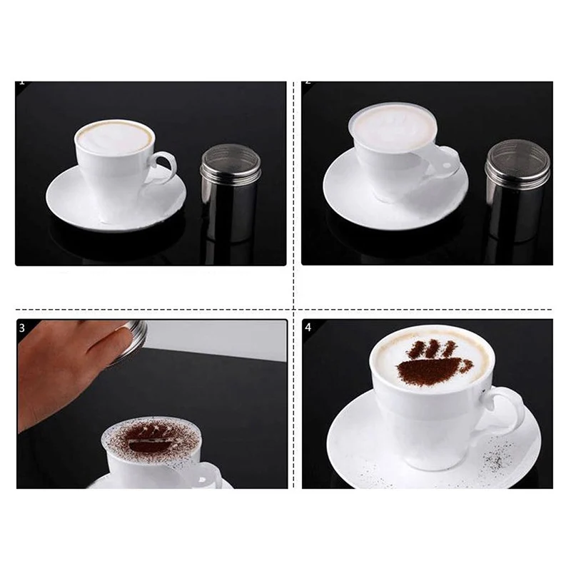 

Flour Duster Stainless Steel Versatile Dredge Shaker Mesh Powder Shaker Duster Coffee Powder Spice Bottle AUG889