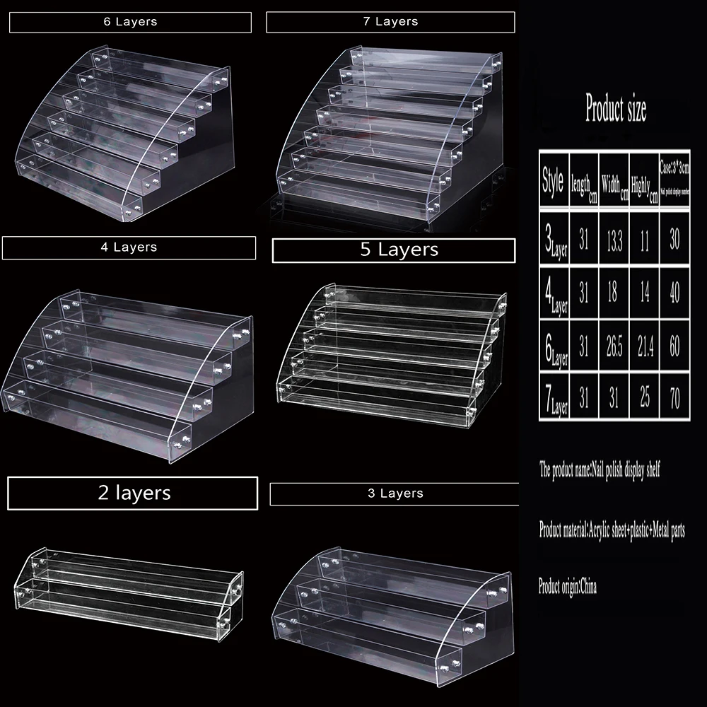 2/5 слойный органайзер для лака ногтей хранения косметики держатель