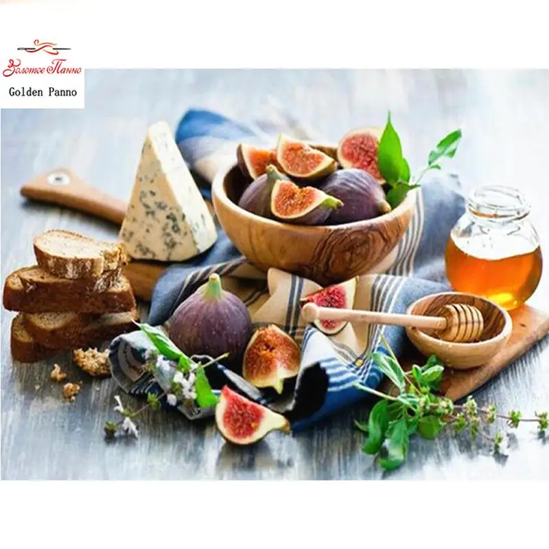 Diamante Pintura Cozinha Bordado Quadrado Diamante Diamante Mosaico Spice Foto Decorao Para Casa Presente