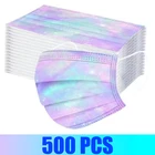 Маска одноразовая для лица из нетканого материала, 3 слоя фильтра, 500400300 шт.