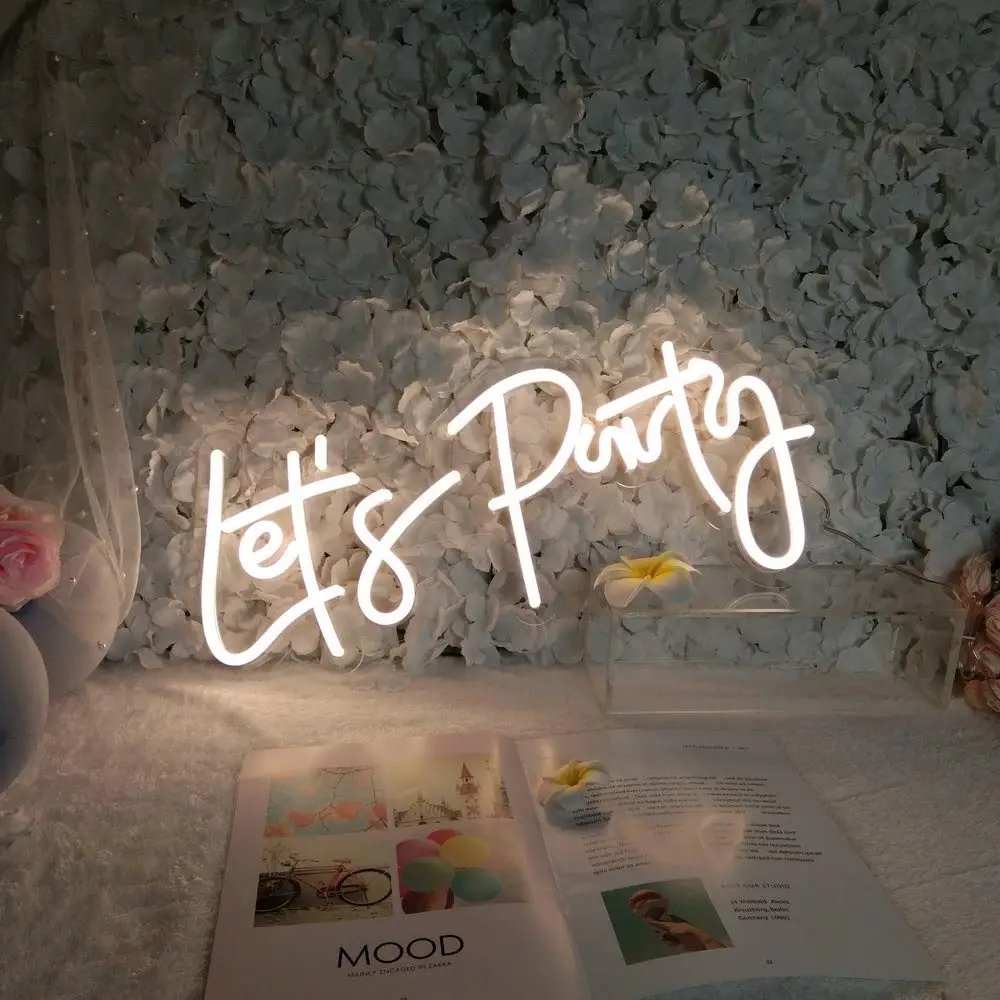 Светодиодная неоновая вывеска для дня рождения гибсветильник прозрачная