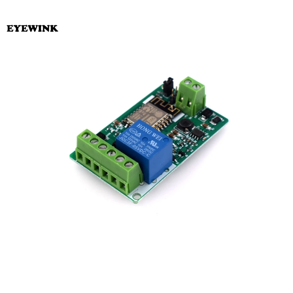 ESP8266 Relay Module 10A 220V Network WIFI Input DC 7V~30V 4 Layers Board TVS Automatic Protection | Электронные компоненты и