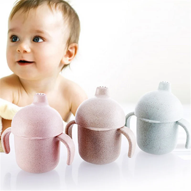 

1PC New BPA Free 240 ML Food Grade PP Leakproof Baby Sippy Cups Baby Handle Learn Drinking Cup Drinkware Handle Vasos Para Bebes