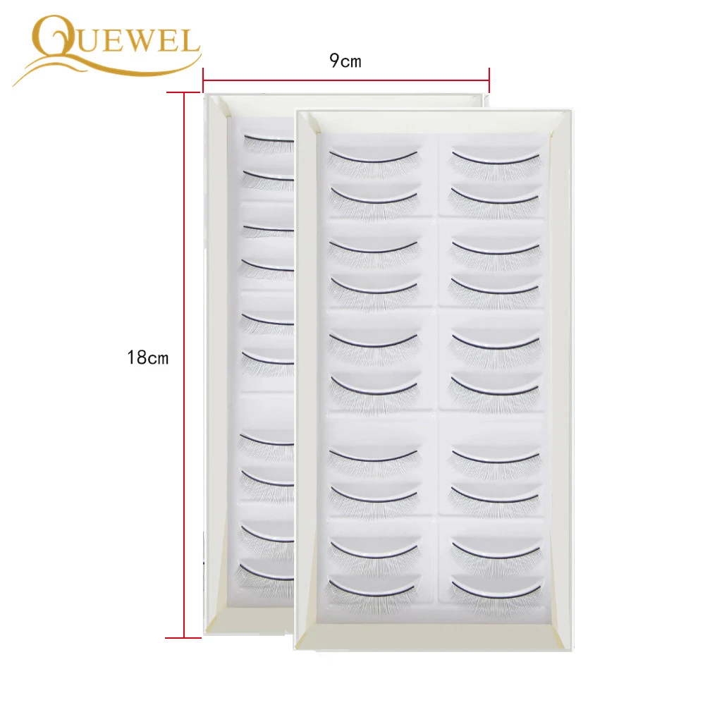 

Quewel 2pcs Practice False Eyelashes 20 Pairs Training Lashes for Individual Eyelash Extensions Practicing Lash Makeup Tool