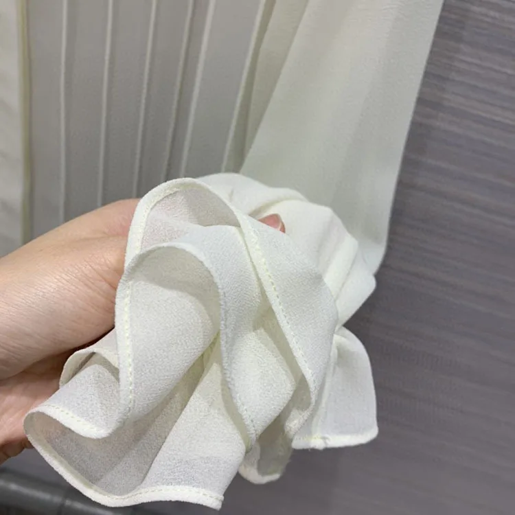 

2020 New Style Chiffon Ruffles See Through Top Women Sexy Shirt Korean Fashion Clothing for Office Lady Free Shipping