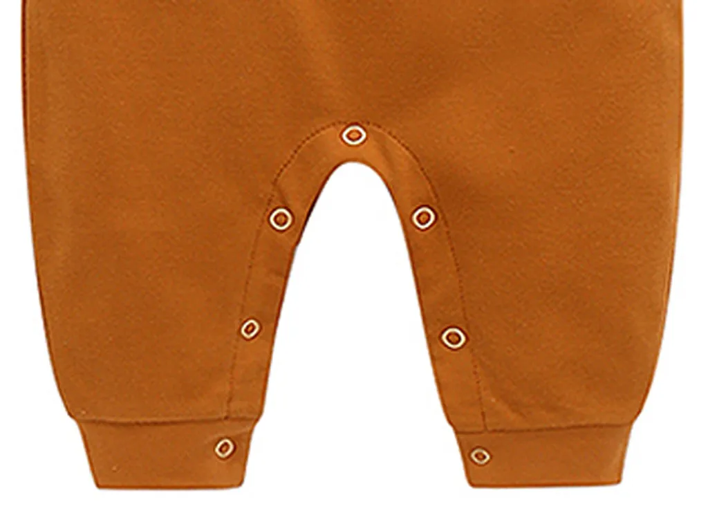 Детский комбинезон с длинным рукавом и круглым вырезом на зиму|Ромперы| |