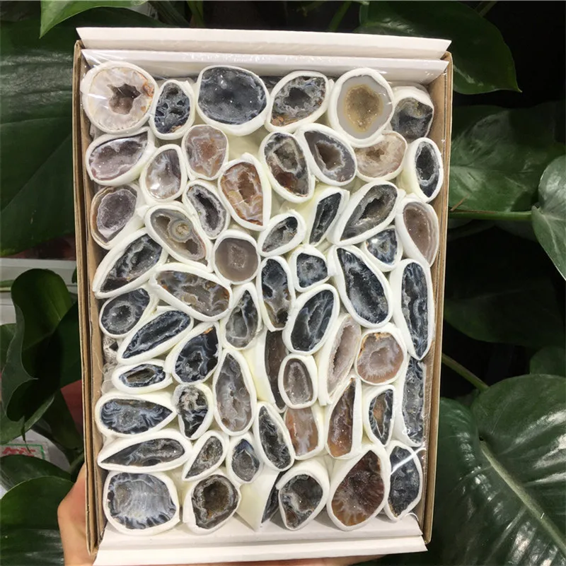 

Natural Agate Geode Crystal Box For Home Decoration