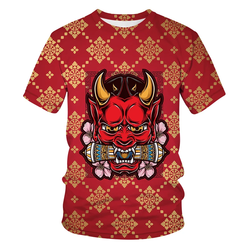 

New Men's T-shirts 3D Heavy metal style devil Graphic T-shirt Everyday Casual Tops Short Sleeve High Street O-Neck Streetwear