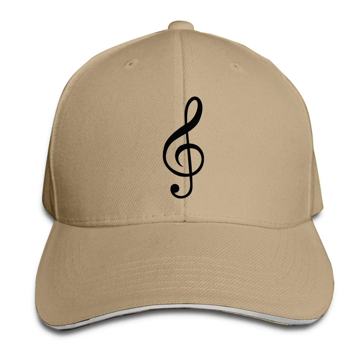 

Bass Clef Music Logo T men's women's Fashionable breathable Sun Caps