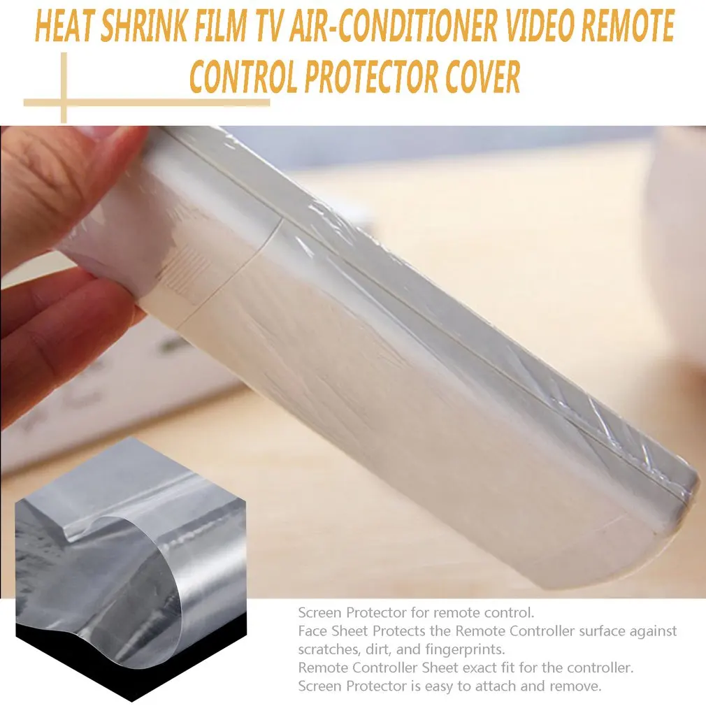 

5 pcs PPC Heat Shrink Plastic Wrap Film TV Air-Conditioner Video Remote Control Screen Protect Cover Dust Proof Waterproof