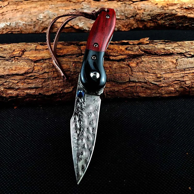 Wooden handle Деревянная ручка складной Ножи тактический нож для выживания Охота Отдых на природе лезвие высокой твердостью военный, для выживания Ножи s карманный инструмент - Цвет: Wooden handle