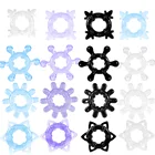 Кольца для пениса 2 шт., эластичные товары для взрослых, интимные игрушки для мужской фаллоимитатор, БДСМ, головка члена, эрекционный рукав для кольцо для мужского пениса, целомудрие