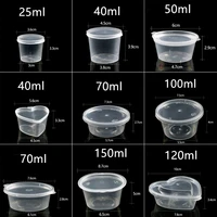 100pcs net red small sauce packing box dessert containers food clear plastic cups takeaway soy sauce vinegar sauce cup with lid