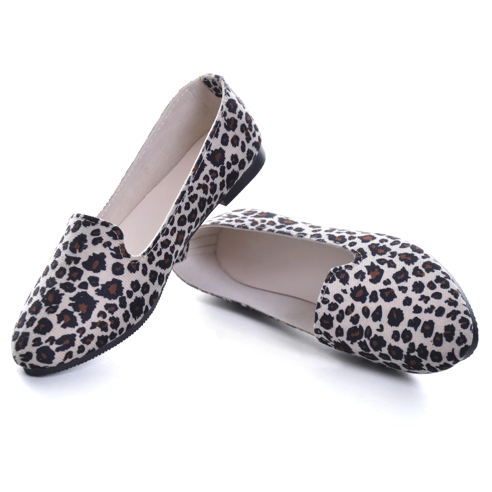 Женские Леопардовые балетки LU повседневные Лоферы без застежки удобные Вечерние