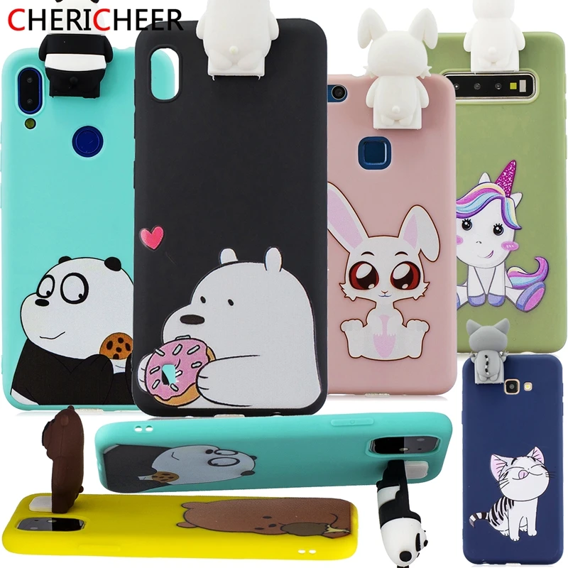 3D кролик медведь стенд игрушки мультфильм чехол для samsung A10 M10 игрушечные