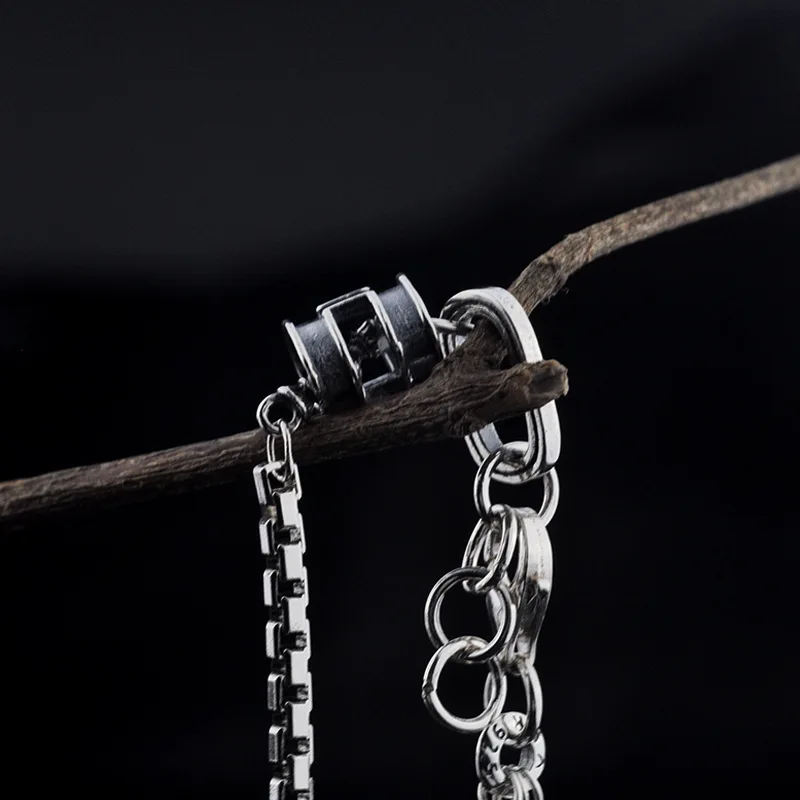 Pure Silver S925 Vintage Multiple Chain Splicing Link Bracelet 925 Jewelry (YRT) | Украшения и аксессуары
