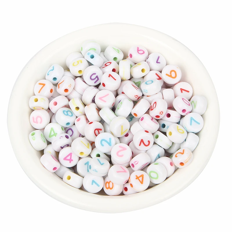 Разноцветные акриловые шарики 200 шт. 7 мм для ювелирных изделий разметка бисер