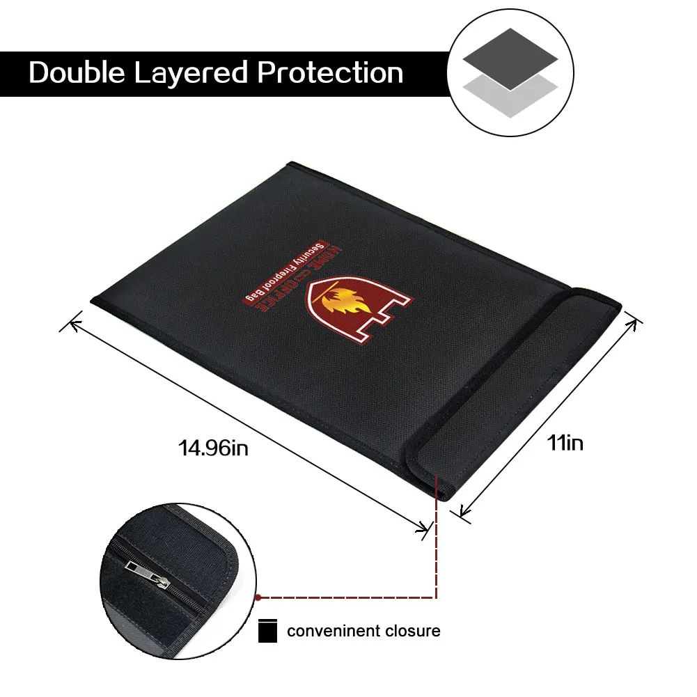 

Fireproof Document Bag File Organizer Document Organizer Fire And Water Resistant Protect Valuables Documents Money