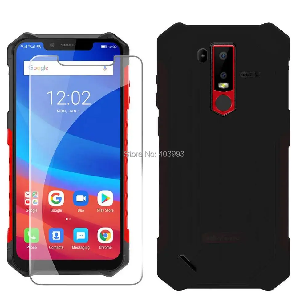 

For Ulefone Armor 6 Soft Case For Ulefone Armor 6 Tempered glass Luxury Soft TPU Phone Case With Tempered glass For Ulefone Armor 6
