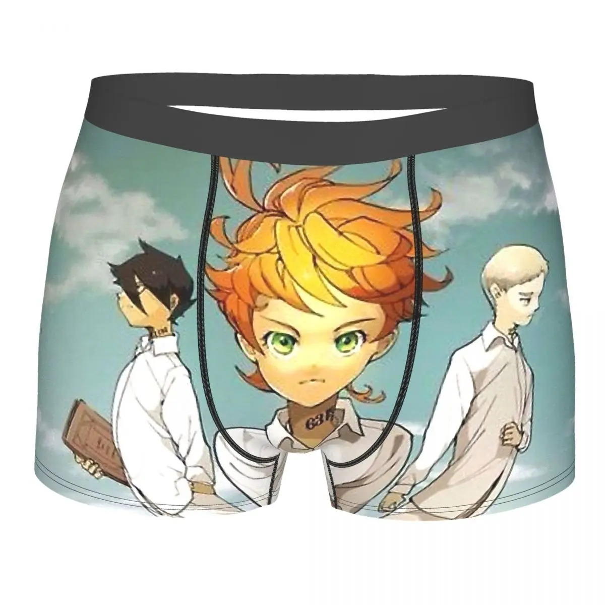 

The Promised Neverland Emma Ainme One трусы команды, дышащие трусы, мужское нижнее белье, удобные шорты, боксеры, трусы