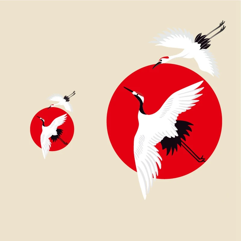 Модные нашивки с Журавлями Аппликации теплопередающие виниловые железные