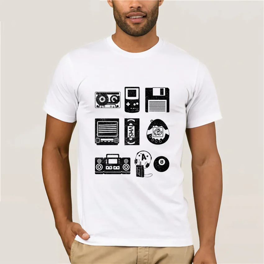 

Футболка хлопковая с коротким рукавом и круглым вырезом, в стиле ретро