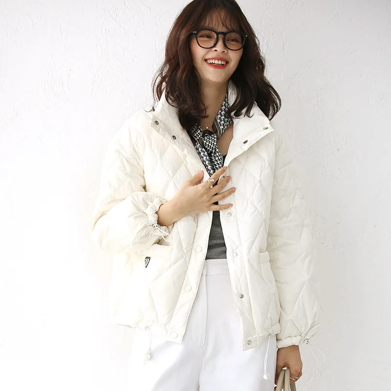 

women white duck down jacket winter down coat 2020 warm korean style casual streetwear chic outerwear fashion lady clothing