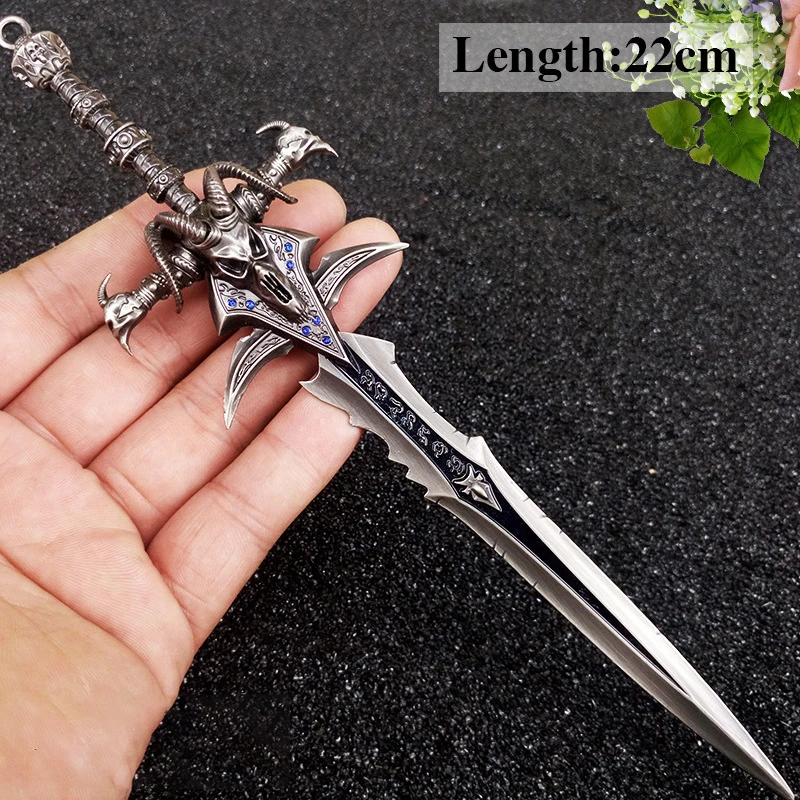 22 см World Of Warcraft frostworld металлический меч в форме головы овцы аниме манга игровой