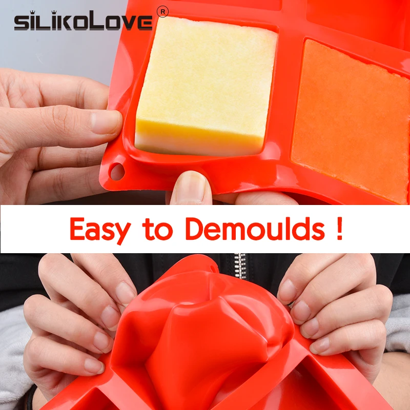 Силиконовая форма SILIKOLOVE для мыла 6 ячеек 3D Прямоугольная сделай сам ручной