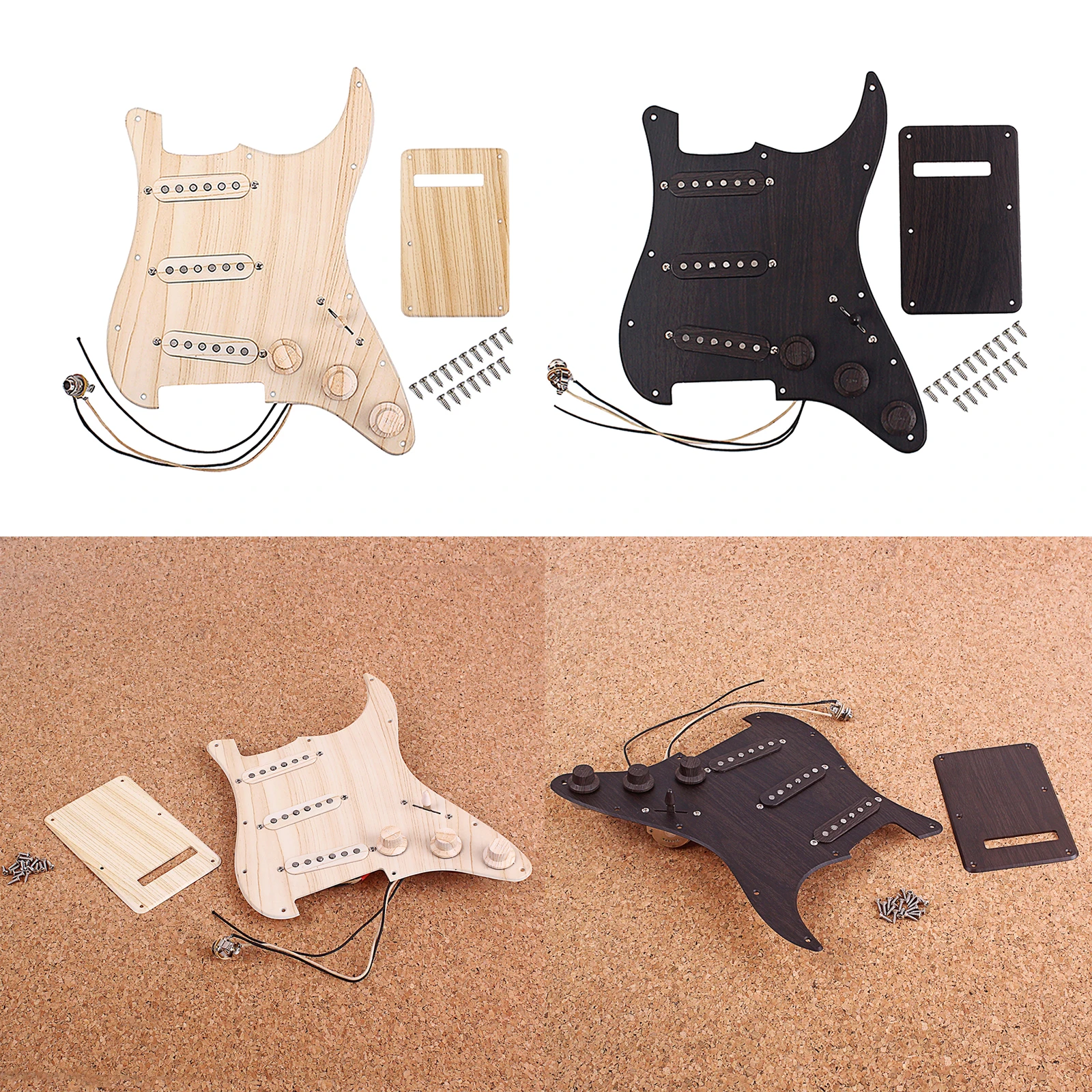 

SSS PVC Pickguard Scratch Plate Pick Gurad with Screw Kit for Vintage Style Guitar Parts