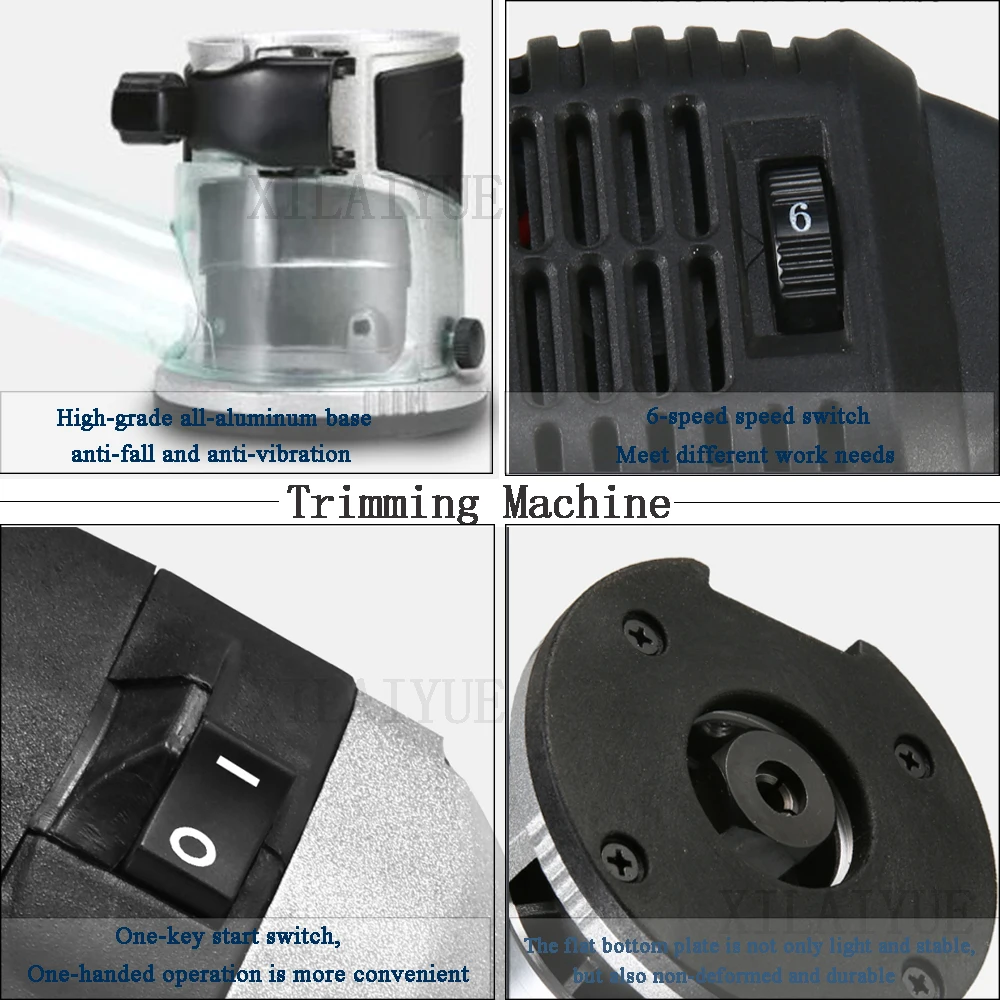 800W Woodworking Laminator 6.35mm Collet Wood Router Milling Engraving Slotting Joiner Machine | Инструменты