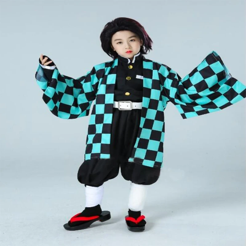 

Cossky Kids Cosplay Costume Kamado Nezuko Kamado Tanjirou Agatsuma Zenitsu Boy Girl Kimono Tsuyuri Kanawo Tomioka Giyuu Full Set